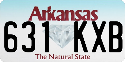 AR license plate 631KXB