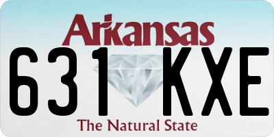AR license plate 631KXE