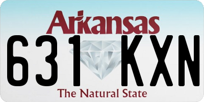 AR license plate 631KXN