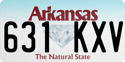 AR license plate 631KXV