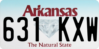 AR license plate 631KXW