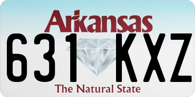 AR license plate 631KXZ