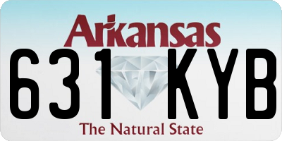 AR license plate 631KYB