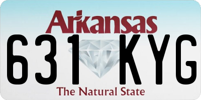 AR license plate 631KYG
