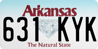 AR license plate 631KYK