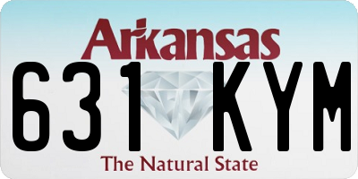 AR license plate 631KYM