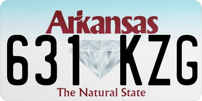 AR license plate 631KZG