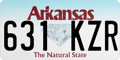 AR license plate 631KZR