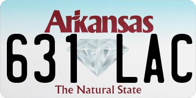 AR license plate 631LAC