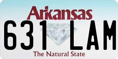 AR license plate 631LAM