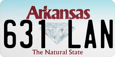 AR license plate 631LAN
