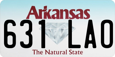 AR license plate 631LAO