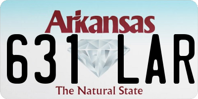 AR license plate 631LAR