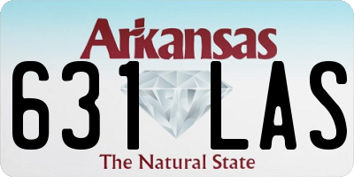 AR license plate 631LAS