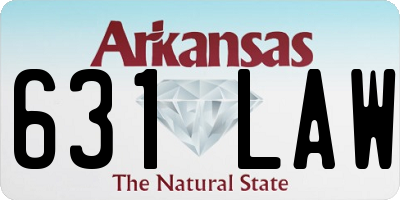 AR license plate 631LAW