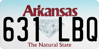 AR license plate 631LBQ