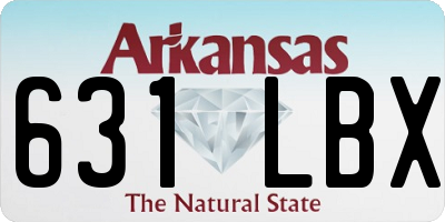 AR license plate 631LBX