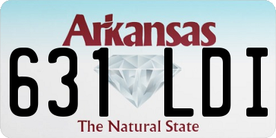 AR license plate 631LDI