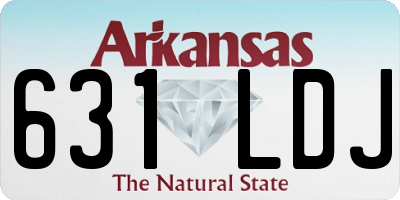 AR license plate 631LDJ