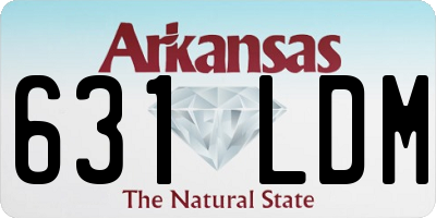 AR license plate 631LDM