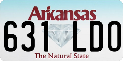 AR license plate 631LDO