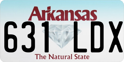 AR license plate 631LDX