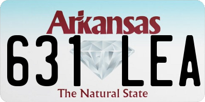 AR license plate 631LEA