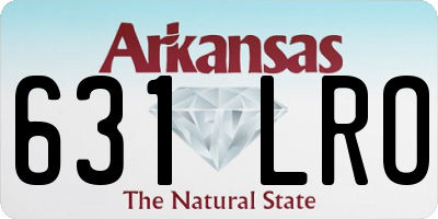 AR license plate 631LRO