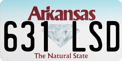 AR license plate 631LSD