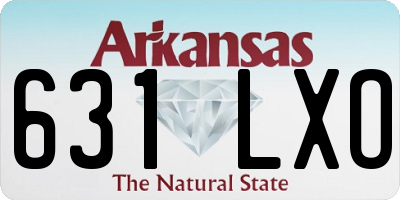 AR license plate 631LXO
