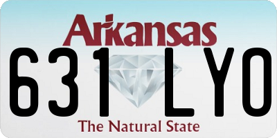 AR license plate 631LYO