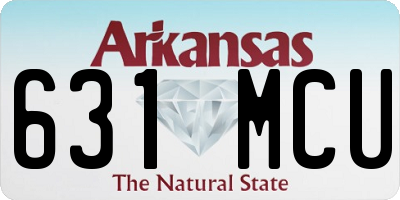 AR license plate 631MCU