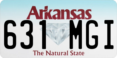 AR license plate 631MGI