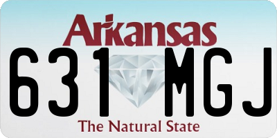 AR license plate 631MGJ