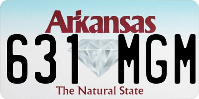 AR license plate 631MGM