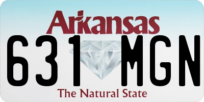 AR license plate 631MGN