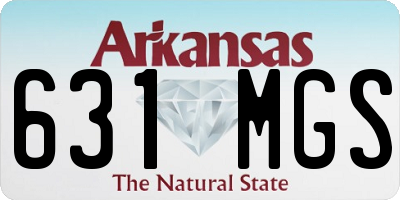 AR license plate 631MGS