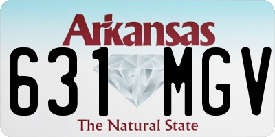 AR license plate 631MGV
