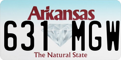 AR license plate 631MGW
