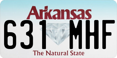 AR license plate 631MHF