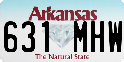 AR license plate 631MHW