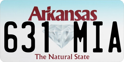 AR license plate 631MIA