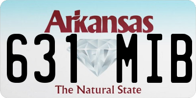 AR license plate 631MIB