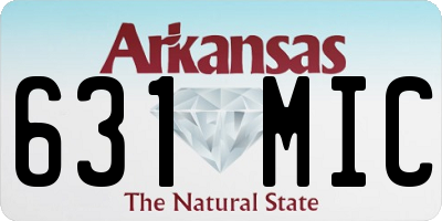 AR license plate 631MIC