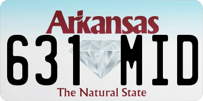 AR license plate 631MID