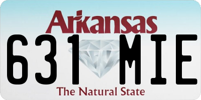 AR license plate 631MIE