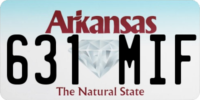 AR license plate 631MIF