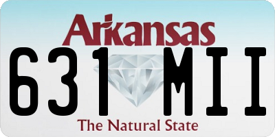 AR license plate 631MII