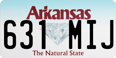AR license plate 631MIJ