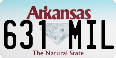 AR license plate 631MIL